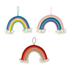 무지개 인테리어 마크라메 모빌 아이방 벽장식 꾸미기, 2-무지개장식-레드