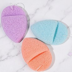 오브제이스 저자극 모공 딥 클렌징 세안 퍼프, 3개, 라이트 오렌지