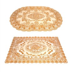 더가몽 인테리어 테이블 러너 투명테이블매트, 타원형