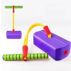 Neirny 점핑 스카이 스폰지 콩콩 집콕놀이 성장판 자극 아동 실내 스포츠 콩콩이 JT-01, 퍼플, 1개