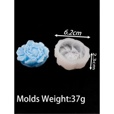 도구 금형 양초 석고 케이크 실리콘 모란 장미 DIY 초콜릿 시리즈 비누 수지 공예 베이킹 3D 작은, 07, 1개