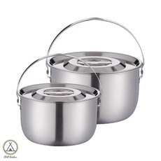 [桃園/新北店面24H出貨]不鏽鋼可提式調理鍋 304不鏽鋼湯鍋 23 26公分 可堆疊收納 附鍋蓋 湯鍋 多人份湯鍋, 1個, 304不鏽鋼鍋(23+26公分), 不鏽鋼色, 26cm