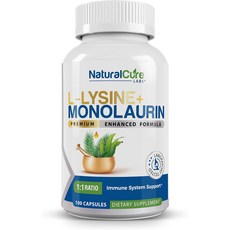 엘 라이신 모노라우린 1200mg 100캡슐 고함량 미국산 L Lysine Monolaur, 100카운트 (1팩), 1개, 100정