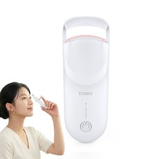 히팅뷰러 속눈썹고데기 충전식 속눈썹뷰러 열고데기 USB 무선 베이식스, 화이트