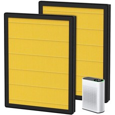 ECOSELF HAP602/ HAP602WF 공기 청정기와 호환되는 HAP602 교체 필터 3단계 여과 H13 트루 헤파 4팩, 반려동물 필터-2팩