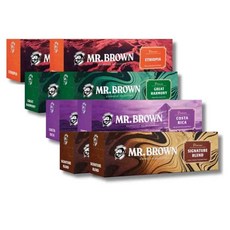 Mr. Brown 咖啡膠囊组合(適用於伯朗Caffitaly System咖啡機）, 1組, （金典2盒+芳醇盛典2盒+衣索比亞2盒+哥斯大黎加2盒）/組