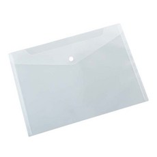 A4透明文件袋 按扣設計 防水防塵, 透明, 1個