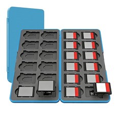 DACAIFH Switch 소프트 케이스 SD 메모리 카드 지원 Switch 2카트리지용 24개의 게임 카드 슬롯 실리콘 라이닝 내부 충전재 카드 집중 수납 충격에 강함 경량 방진, 상세페이지 참조