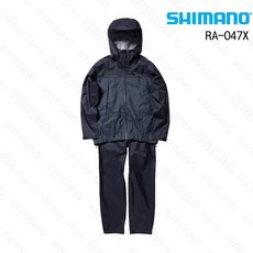 SHIMANO RA-047X 三層防水釣魚套裝, 黑色 L