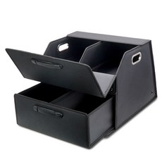 ACEPEED 자동차 착 2층 서랍형 트렁크정리함 수납함 용품 AP23, 블랙