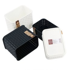 사각 플라스틱 상자 소형 팬트리 5개입 10x15cm 정리함 수납함, 1호_블랙