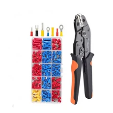 SN-02C 와이어 크림핑 툴 키트 AWG 23-13 (280개 절연 전선 커넥터 포함) 버트 링 스페이드 케이블 러그 모, 02 SN-02C 280PCS Kit