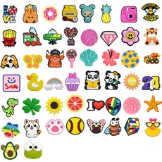 50개 세트 귀여운 동물슬리퍼신발꾸미기 악세사리 파츠