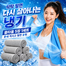 루덴느 빙하쿨링 여름 스포츠 쿨타올 땀흡수 냉감, 5개, 쿨그레이