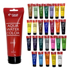 티티경인 아쿠아물감 수체화 대용량 그림물감 220ml 14색, 하늘