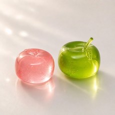 잎사귀 사과 슬랑이 말랑이 청사과 분홍사과, 1개, 150g