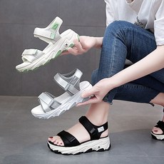 키높이 여성 샌들 스트랩 5cm 발편한 통굽신발 ssf568rk