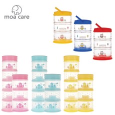 모아케어 3단 5단 원형 분유케이스, 5단원형 PP, 블루, 1개