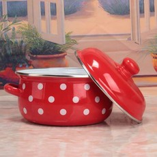 해피유통 에나멜 법랑 냄비 양귀 도톰 미니 냄비 법랑 냄비 라면 그릇 jhwj, 18cm#04, 1개