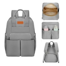 GERDU 다용도 초경량 방수 기저귀 가방 백팩 멀티 패션 유모차 가방, 그레이