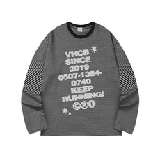 브랜드정품 벤힛 VENHIT KEEP RUNNING 스트라이프 롱슬리브_차콜 325242
