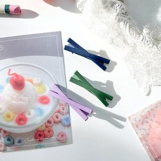 크로스 헤어핀 포인트 머리장식 스타일링 악세서리, 퍼플