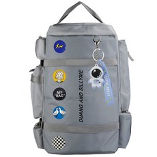 스키부츠 가방 스노우보드 백팩 배낭 대용량 1. 연회색, 다크그레이 우주비행사펜던트 + lh5배지포함, 1개