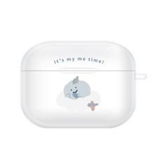 方坊 Me time AirPods 1/2/3/Pro/Pro2 耳機保護套 可愛卡通AirPods保護殼 交換禮物, AirPods Pro,【連體】透明硬殼 (配吊飾)