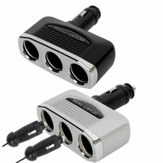 USB시거잭 차량용 접이식 3구 소켓 자동차멀티소켓 차량용멀티소 79000EA 1EA, 실버