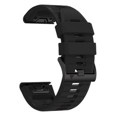 Garmin Fenix 7X 51mm 運動矽膠快拆錶帶, 1個, 黑色,22mm
