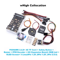 BCUBE Pixhawk PX4 PIX 2.4.8 32비트 비행 컨트롤러 오토파일럿 (4G SD 안전 스위치 버저 PPM I2C 포함) RC, 14 WHigh Collocation