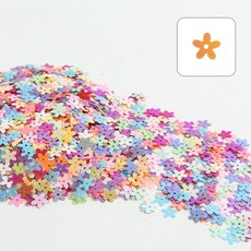 뮤즈 대용량 스팡클 꽃 소 100g / 비즈 네일 슬라임 공예재료 파츠장식 만들기재료, 1개, 혼합색상