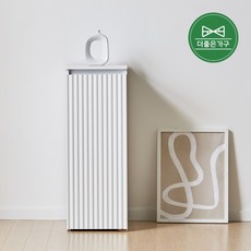 더좋은가구 템바보드 3단 슬림 폭좁은 수납장, 화이트