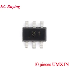 50Pcs/10pcs UMH3N H3 UMX1N X1 SOT-363 50V 100mA 150mA 듀얼 NPN 디지털 트랜지스터 칩 IC SMD, 1개, 03 10 pieces UMX1N