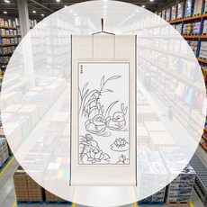 전통민화 족자만들기 원앙 1개 전시회용작품키트 원데이클래스 소근육발달 도서확장수업 벽걸이가능 전통교육