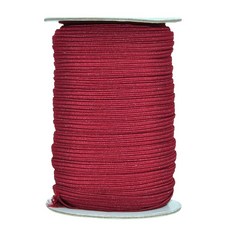 만다라 공예품 12mm 20야드 금속 은 탄성 밴드 - 평평한 코드 1/2 제작용 2인치 땋은 신축 스트랩 1개, Maroon, 1/8 Inch 3mm 50 Yards