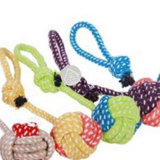 체크 로프 볼 강아지터그놀이 반려견장난감 치석제거장난감