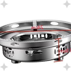 스테인리스 화로받침대 고체연료 버너 휴대용 미니화로 캠핑용품 야외조리 원형받침 스탠드, 1개