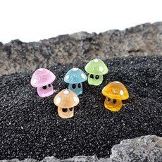 테이블가드닝 테라리움 피규어 재료 화분 장식, 야광 버섯요정 (5개), 1개