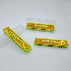 兒童16孔透明口琴 初學者入門樂器玩具, 1個, 透明金屬口琴帶盒