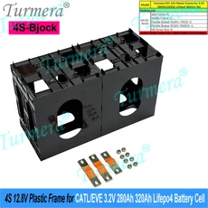 Turmera 12V 24V 배터리 프레임 난연 ABS PC 플라스틱 홀더 (CATL EVE 280Ah 320Ah 105Ah Lifepo4 셀용 래, 08 280A-4S-BRTC