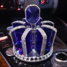 中控臺擺件香薰車內飾品擺件水晶皇冠創意個車載香水座式香水擺件, /白鑽水晶皇冠單香水座+送普通防滑墊】】, 1個