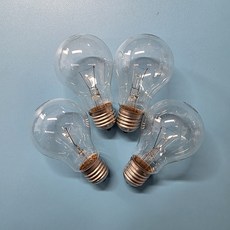 백열전구 220V 30W 투명 전구색 E26, 4개