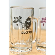 DUCKROW 500ml 啤酒杯 玻璃杯, 黑, 1個
