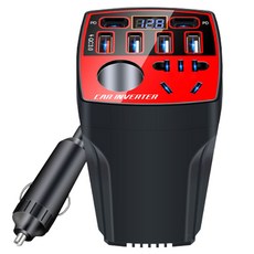 체리스팟 IN-007 200W 차량용 인버터 고속 충전 시가잭 멀티 충전 12V 24V 차량 충전기, 1개