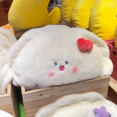 올원픽 만두쿠션 화이트 베개 등쿠션 인형 만두 쿠션, 1개, 애플