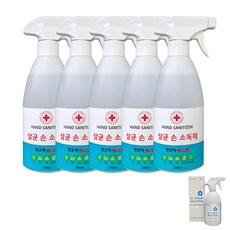 에버클린케어 손소독액, 5개, 500ml