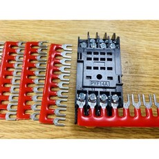 繼電器短接片 7.3mm間距 10位 紅色排插 10入, 1個, 二聯式,紅色