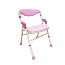 來而康 FZK-188 鐵製可收合扶手沐浴椅, 粉紅色, 1個