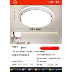 로안N 날개없는실링팬 실링팬 천장형, 1단계 버전 - 이중 광원 B, 기본 색상